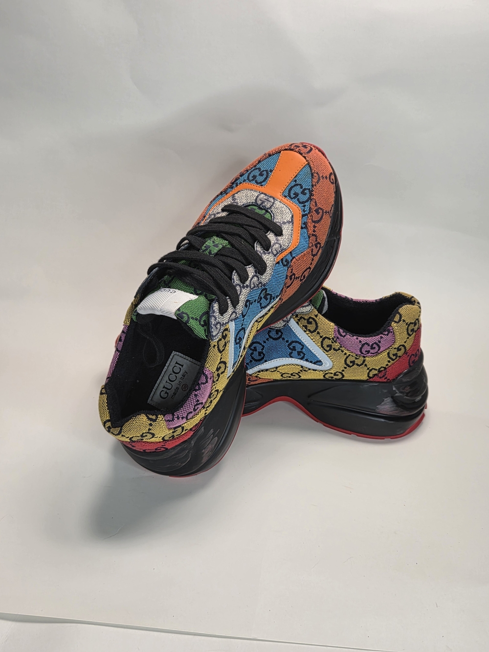 Gucci Women's Multicolor GG-Print Runner Sneakers Size 38